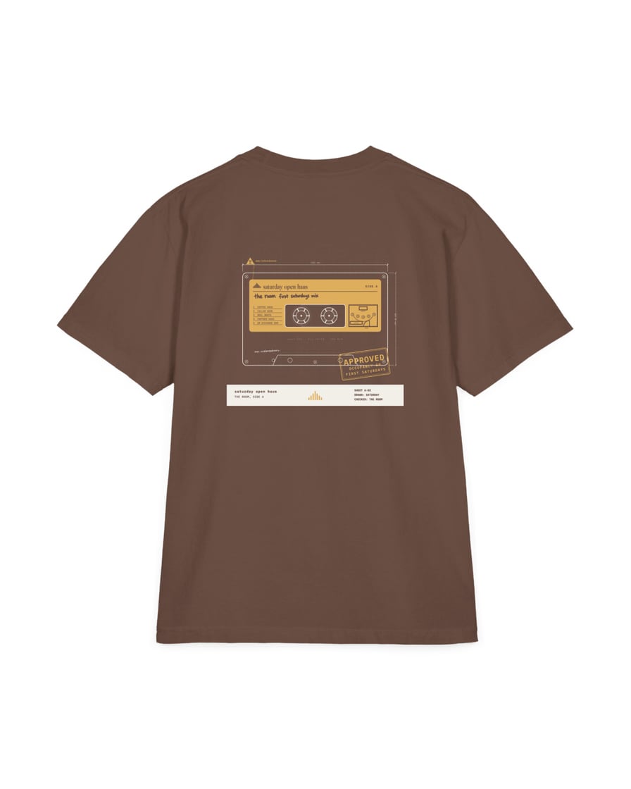 The Cassette Tee, Espresso, back